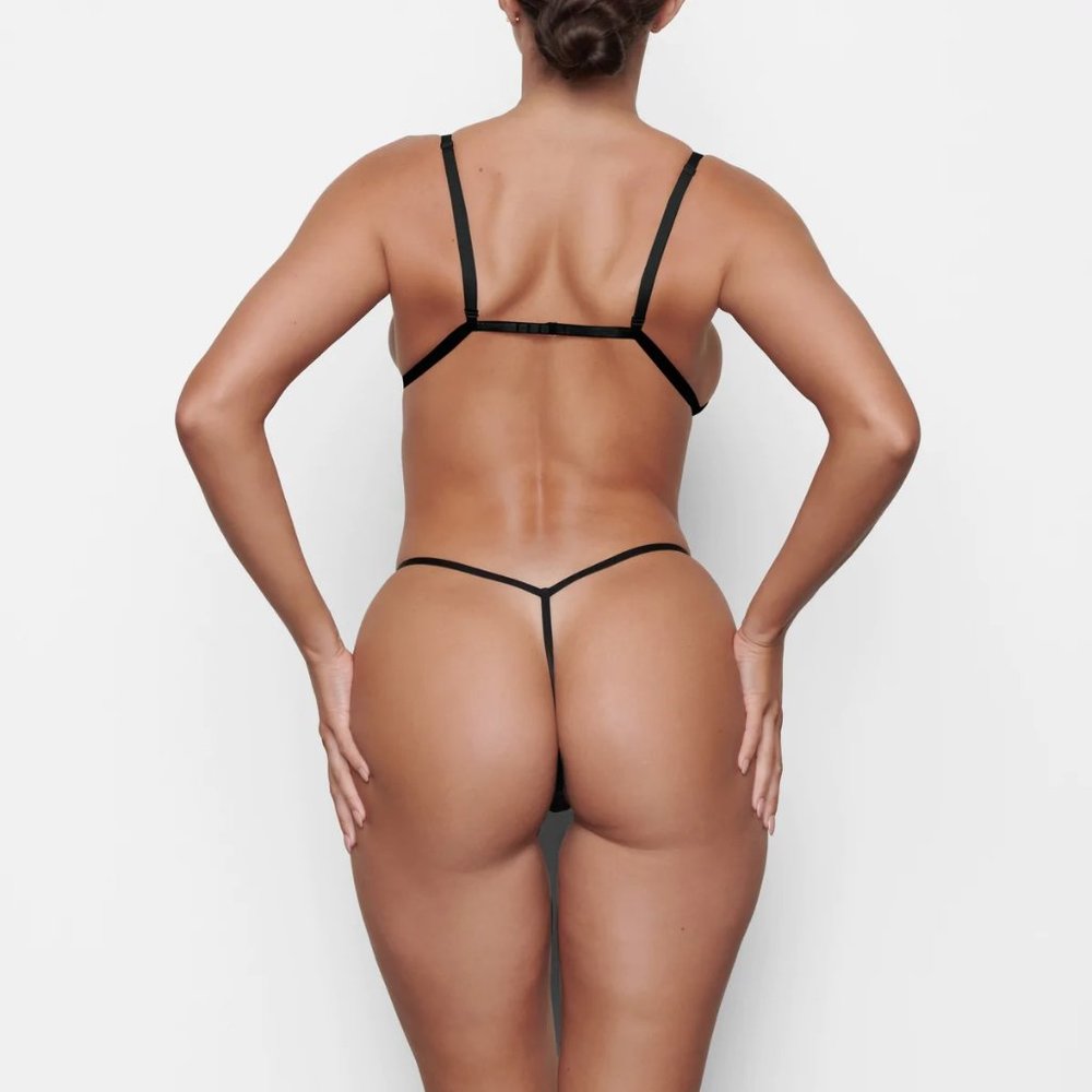 Skims Fits Everybody Micro Thong in Onyx **New with Tags** - Picture 4 of 4